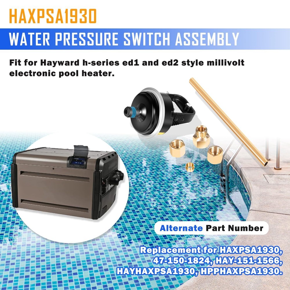 HAXPSA1930 Water Pressure Switch Assembly For Hayward H Electronic Pool Heater