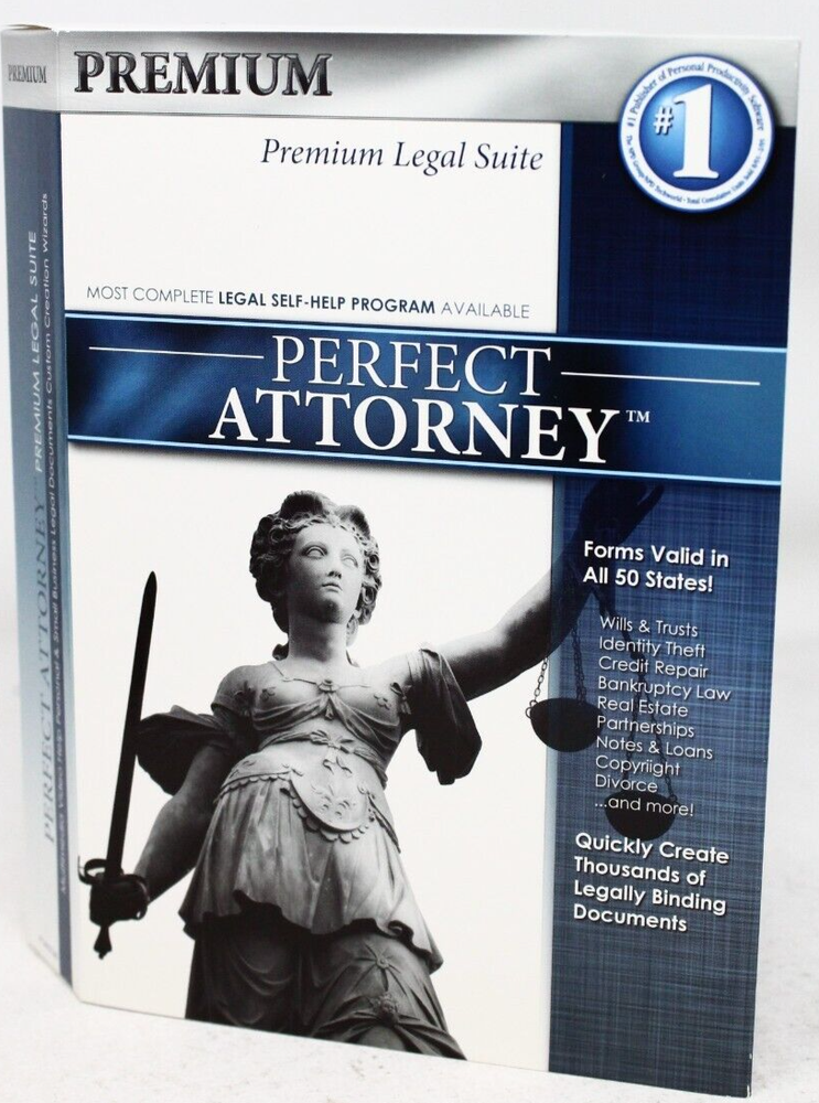 Cosmi Premium Perfect Attorney PC Computer Software Program CD-ROM Disk Set of 3