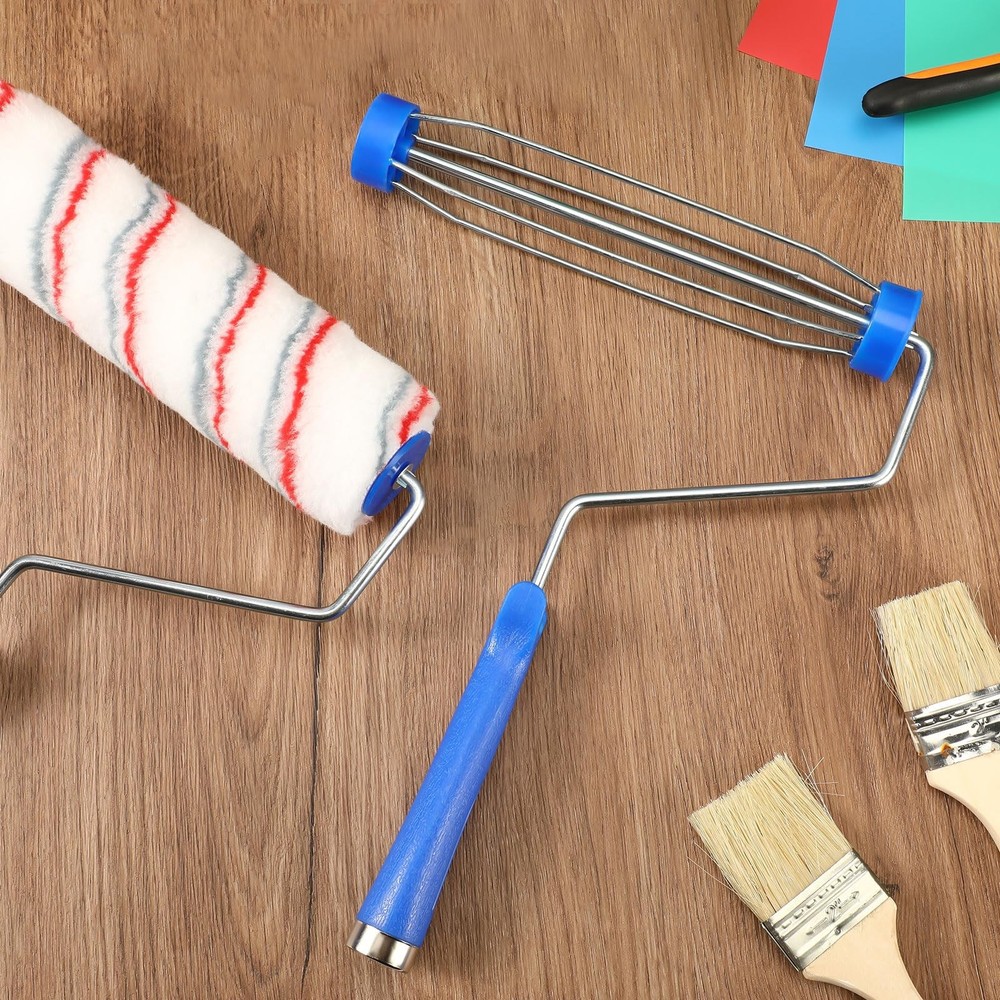 Leumoi 48 Pack 9 Inch Paint Roller Frame 5 Wire Galvanized Handle Bule
