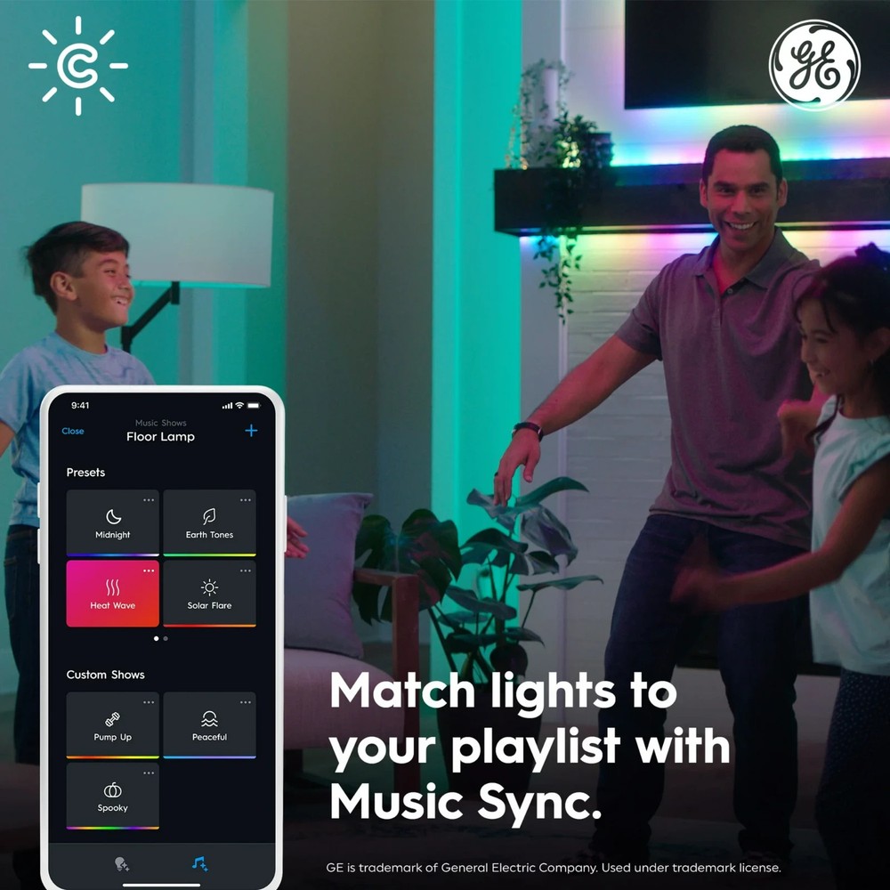 GE Cync Dynamic Effects WiFi Smart Bulb - 800 Lumens - Dimmable