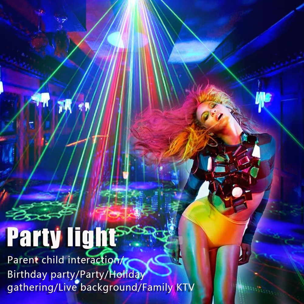 Starry Sky Ocean Wave Projector: 3-in-1 DJ Disco Light with Remote Control