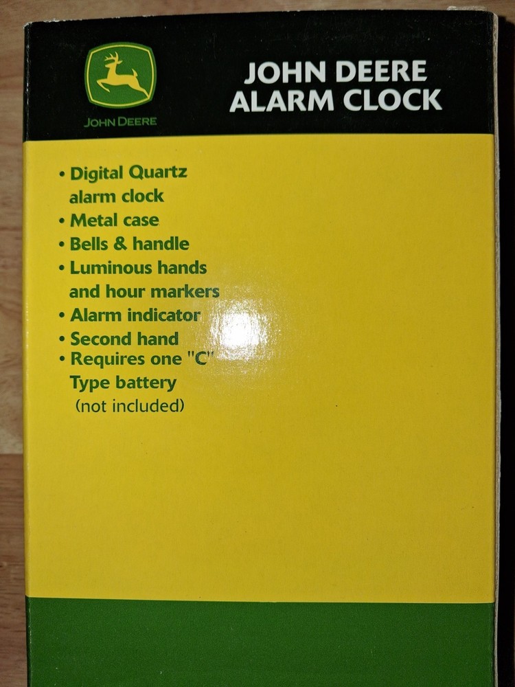John Deere Twin Bell Alarm Clock