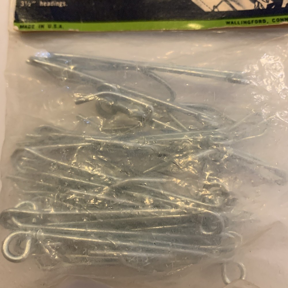 Vintage Drapery Slip On Hooks 1” Stanley Empire 14 Pc E23