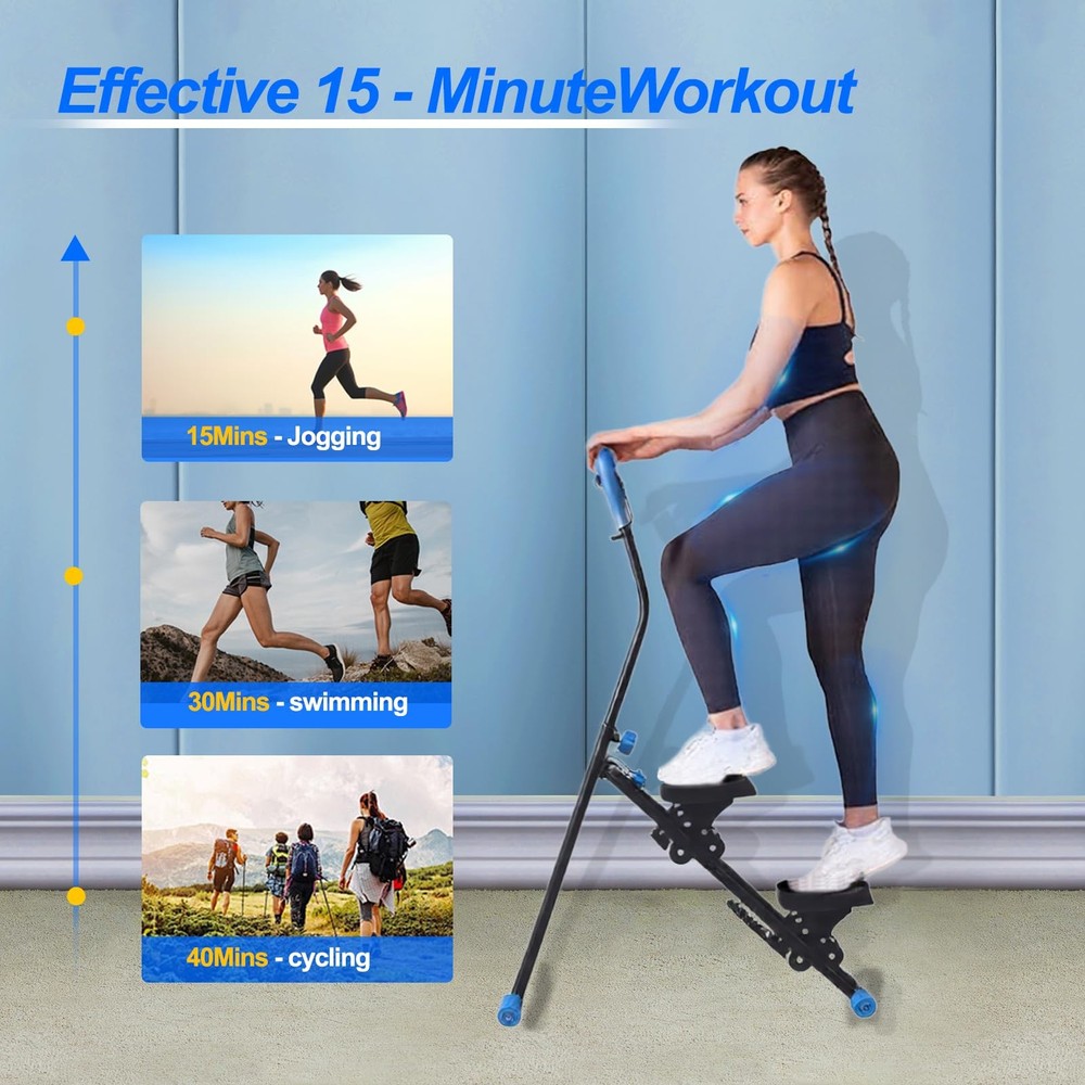 Stair Stepper for Home Vertical Climber, Foldable Full Body Exercise Aerobic ...