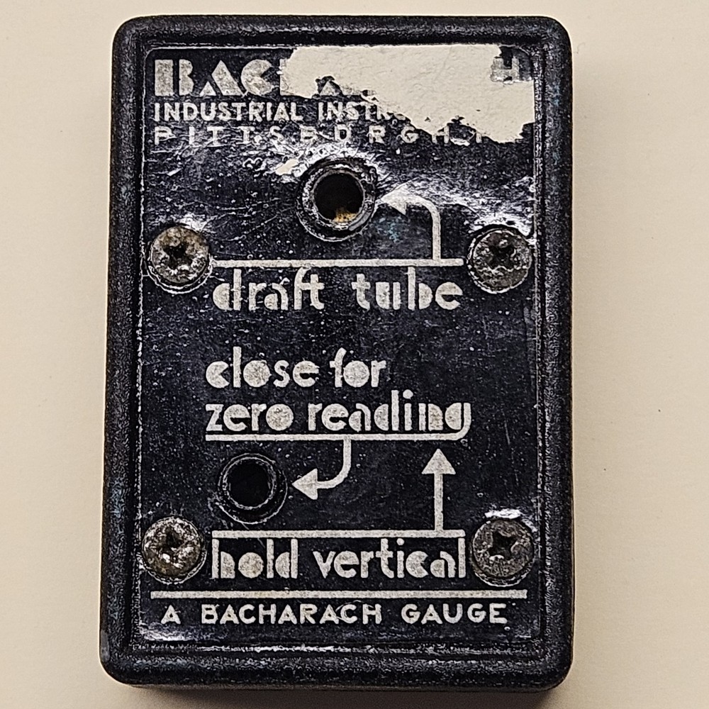 Vintage Draft - Rite Gage Bacharach DRAFTRITE Indicator