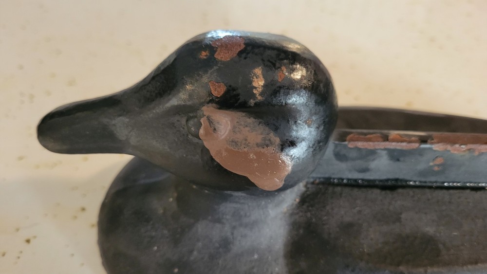 Vintage Cast Iron Duck Boot Scraper Antique Old Boot Jack