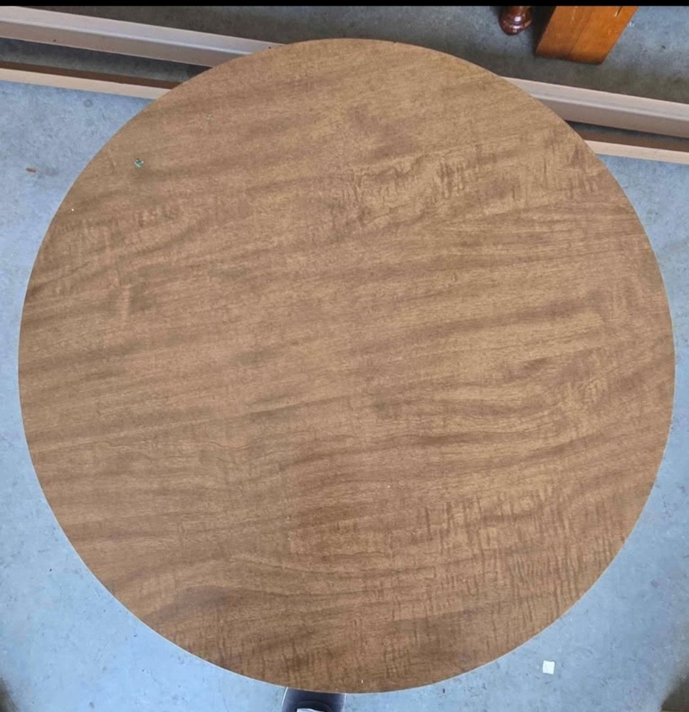 Vtg. Maple Formica Top End Round Table