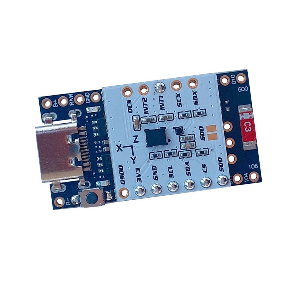 SmolSlime Module Based on NRF SlimeVR Module,ProMicro NRF52840 + (LSM6DSV +8047
