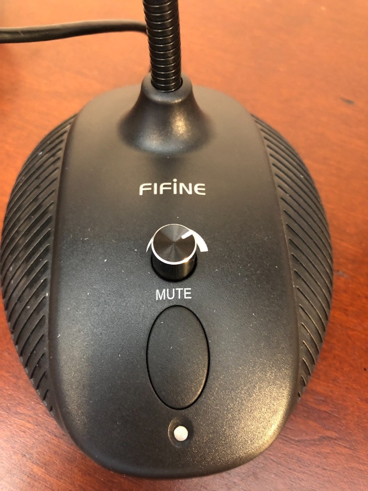 Fifone K052 Black USB PC Computer Audio Mute Button Microphone For Conferencing