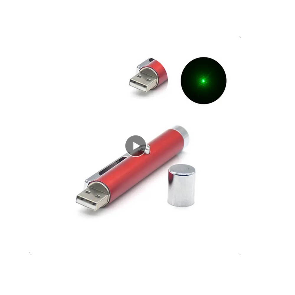 USB Charging Port Portable Laser Module Green Light Single Point For Teaching