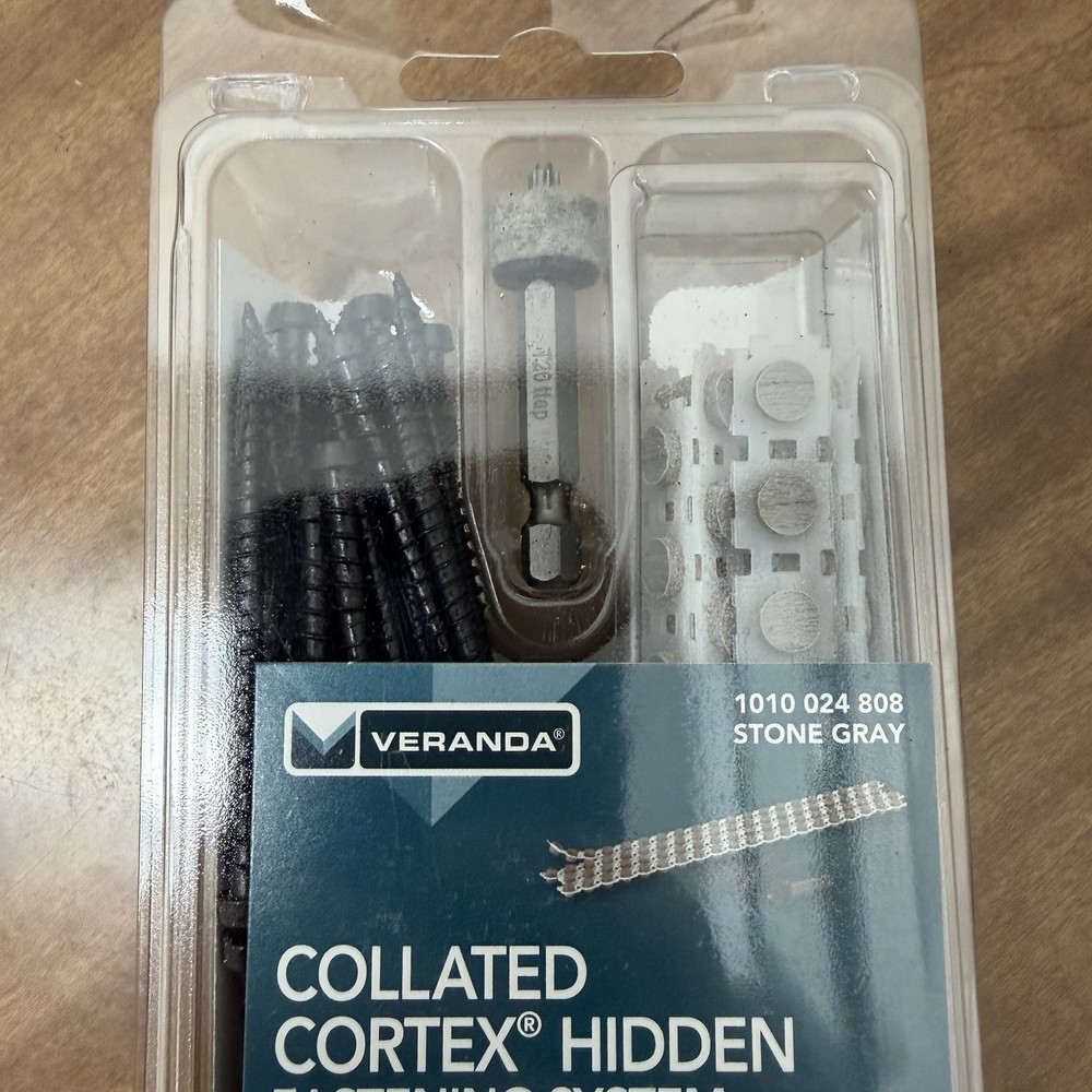 Collated Cortex Hidden Fastening System for Decking 2-1/2 In. Stone Gray 2 pack