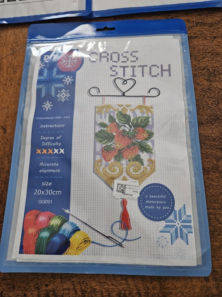 Cross stich Fruit Hanging Banners