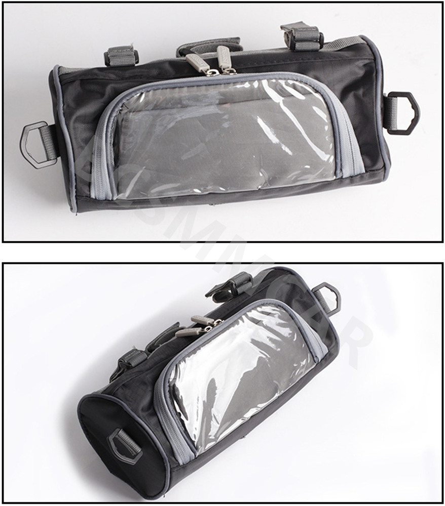 Motorcycle Handlebar Storage Bag Front Fork Pouch Smartphone Pocket Waterproof