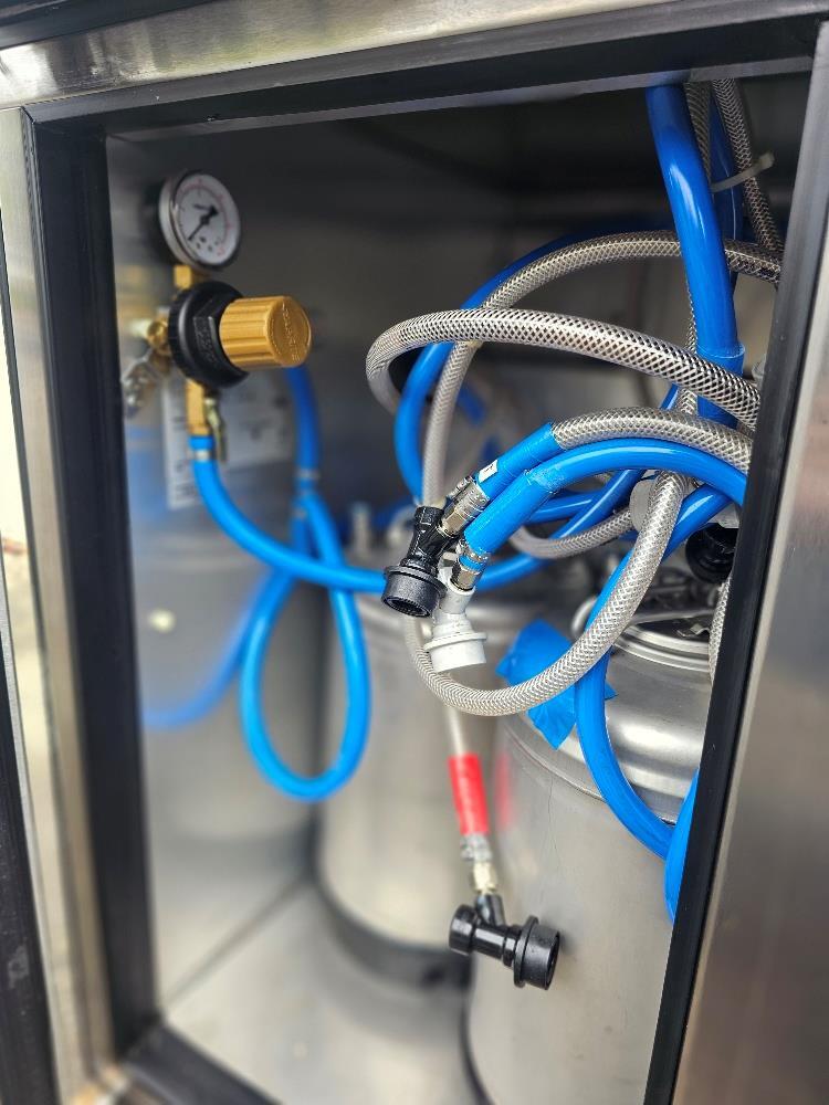 True TUC-36-LP Low Profile Undercounter Refrigerator 2 Door 4 kegerator System