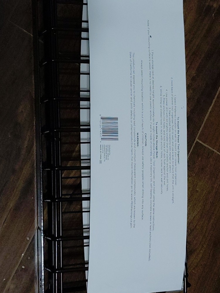 Pro Essentials Power Tool Organizer & Storage Rack