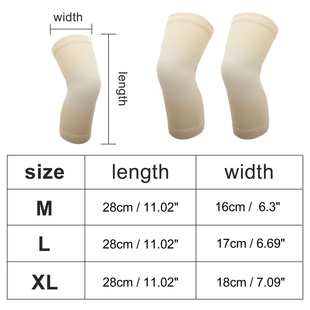 Comfortable Knee Pads Medium Size Skin Color 1 Pair
