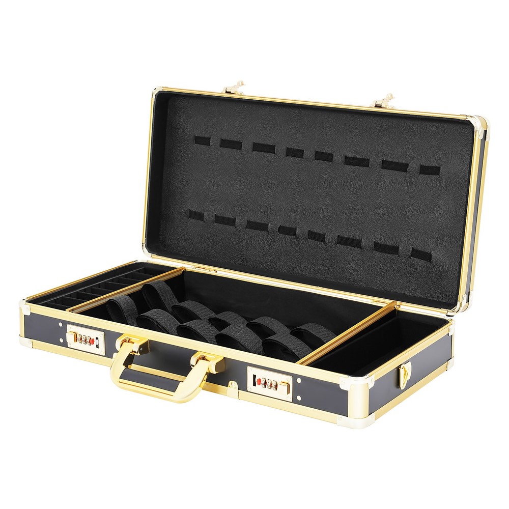 Barber Stylist Suitcase Clippers Trimmers Scissors Combs Storage Box Tool Case