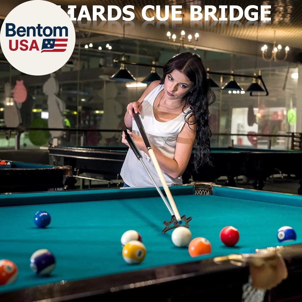 Retractable Pool Bridge Stick - Billiards Accessories Cue Bridge with Removable