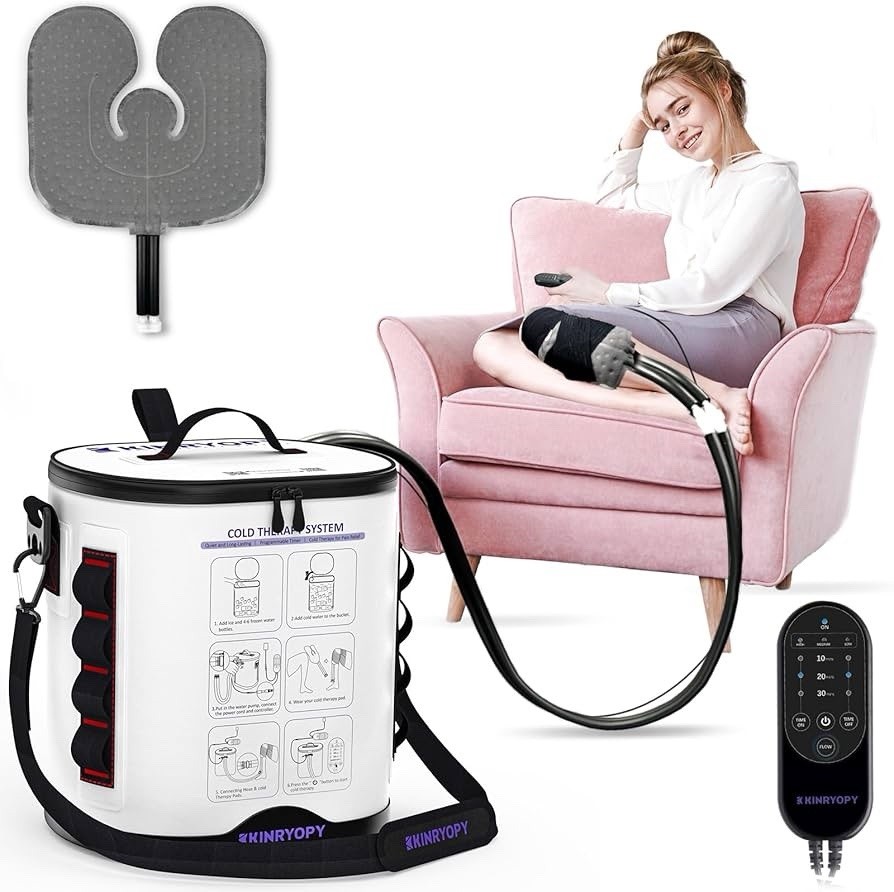 Cold Therapy Machine Programmable Timer, Portable Ice Machine Knee After Surgery