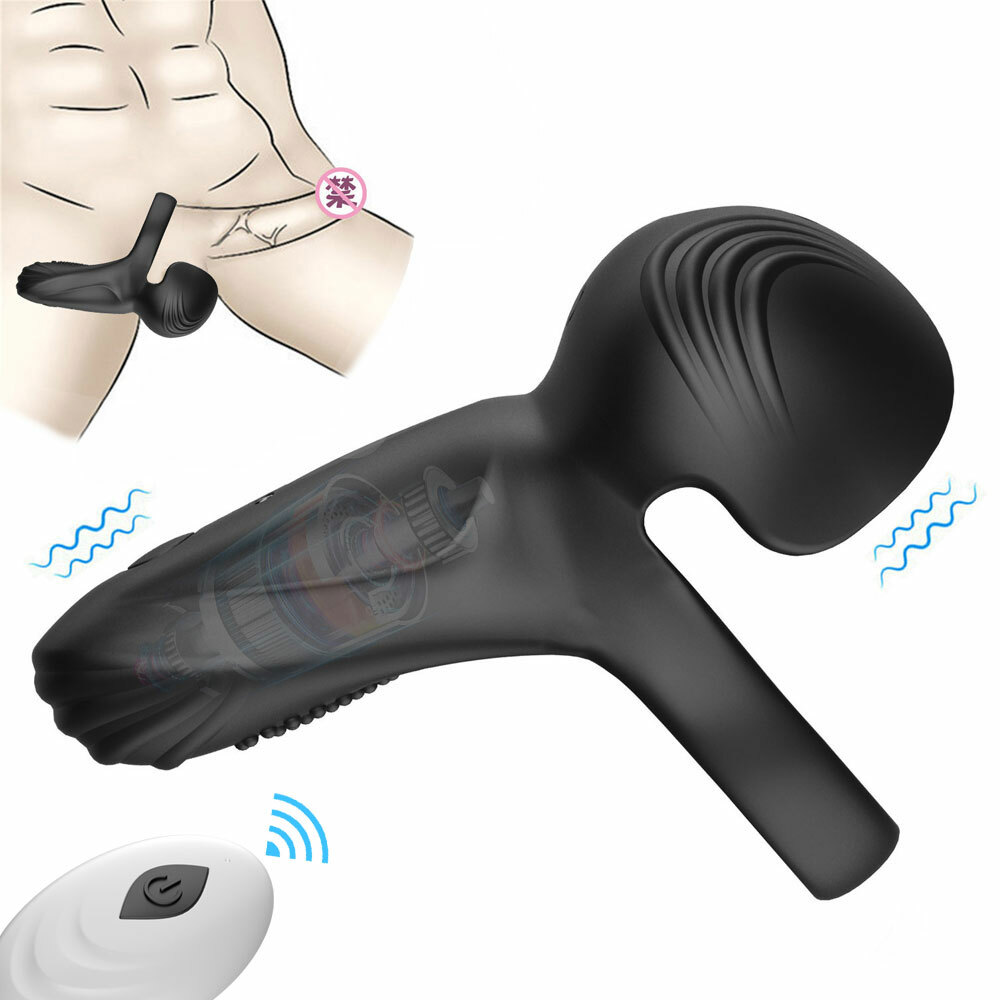 Remote Control-Electric-Penis-Ring-Sleeve-Scrotum Ring Ball Stretcher Enhancer
