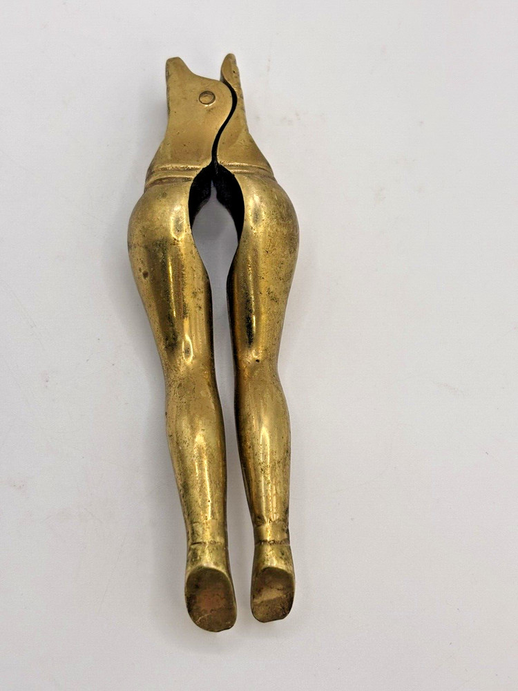 Nutcracker Ladies Legs Risque Funny Solid Brass Barware Party Vintage