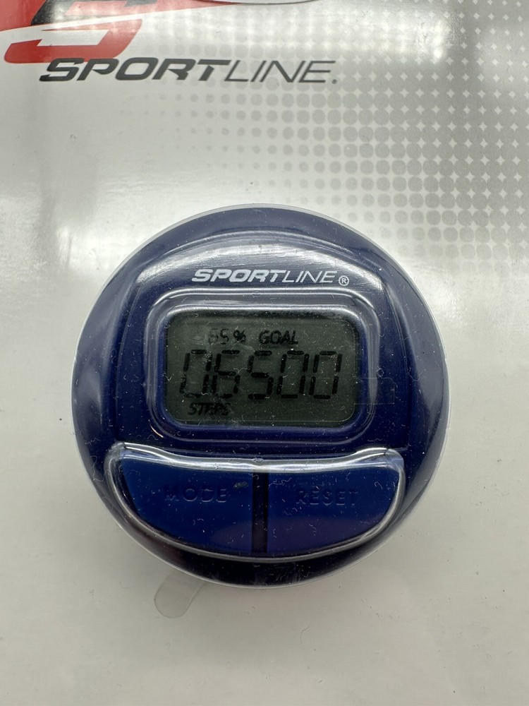 Blue Sportline Step and Distance Pedometer 2-Function New Sealed