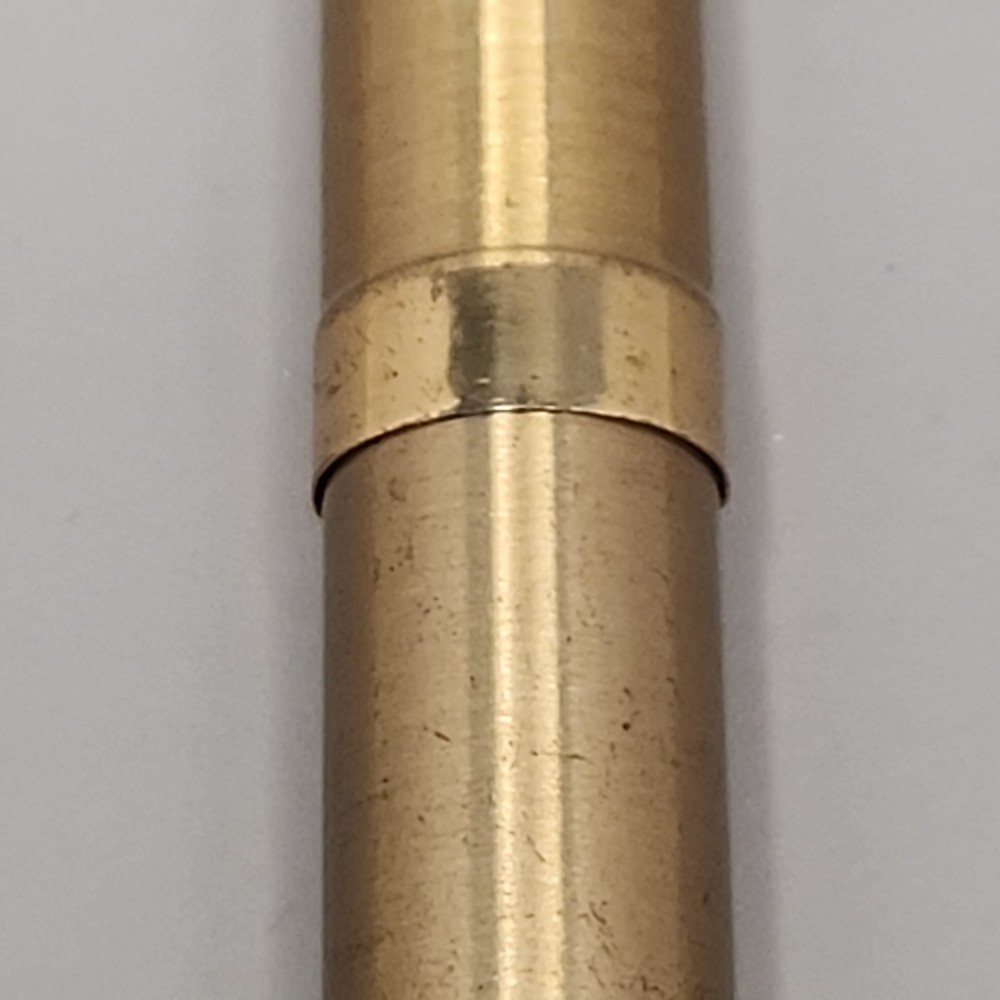 Vintage Helena Rubinstein Retractable Brush Gold Tone Case 3"