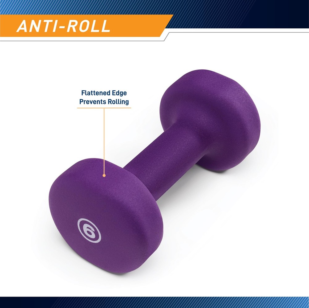 6 lb Neoprene Dumbbell - Durable, Comfortable, Perfect for Home Workouts