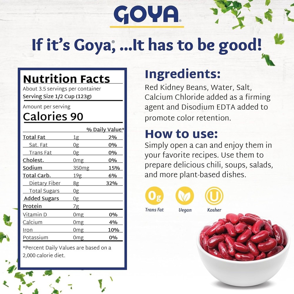 Convenient 15.5 Oz Canned Red Kidney Beans - 8 Pack - Quality