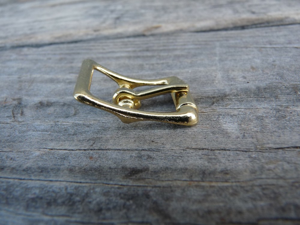 Brass Plate Center Bar Buckles 10 Pack 1/2"