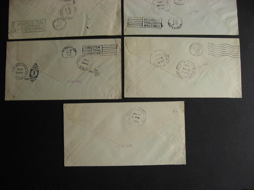 Canada 7 different FFC first flight covers 1929-33 era check them out!