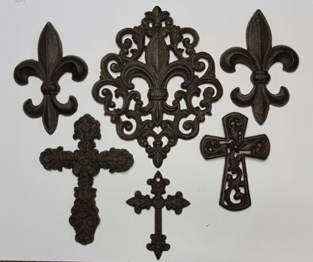 FOREST GLENN COLLCTION, Wall Decor, Fleur De Lis Plaques, Wall Crosses Com-01