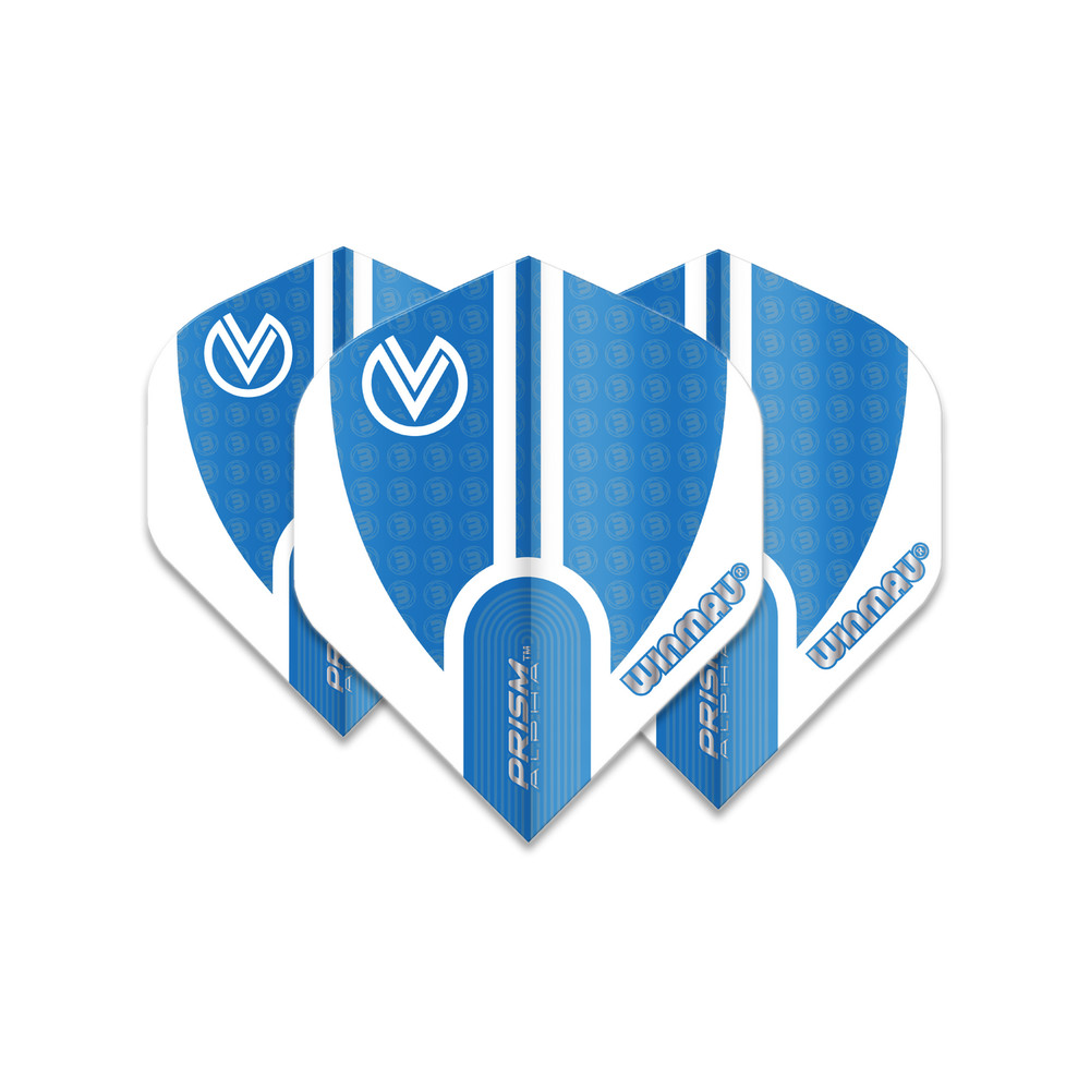 Winmau Prism Alpha Standard Dart Flight - VvV Blue & White