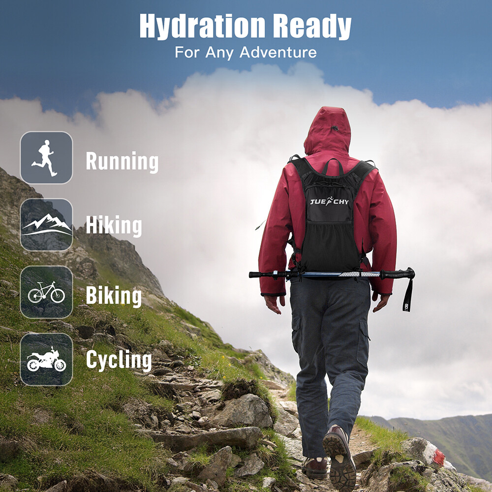 Running Hydration Vest Backpack,Lightweight Insulated Pack with 2L Water Bladder