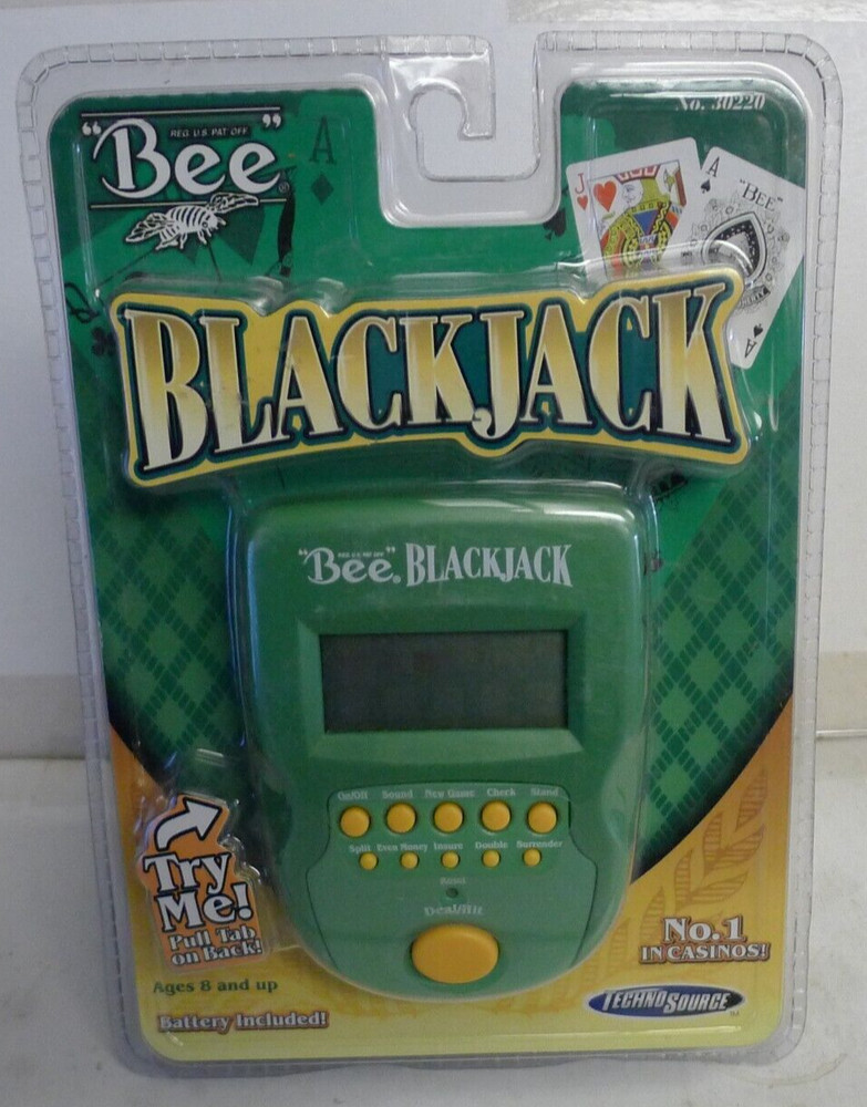 Bee Blackjack Techno Source 30220 Electronic Handheld Game 2003 NOS