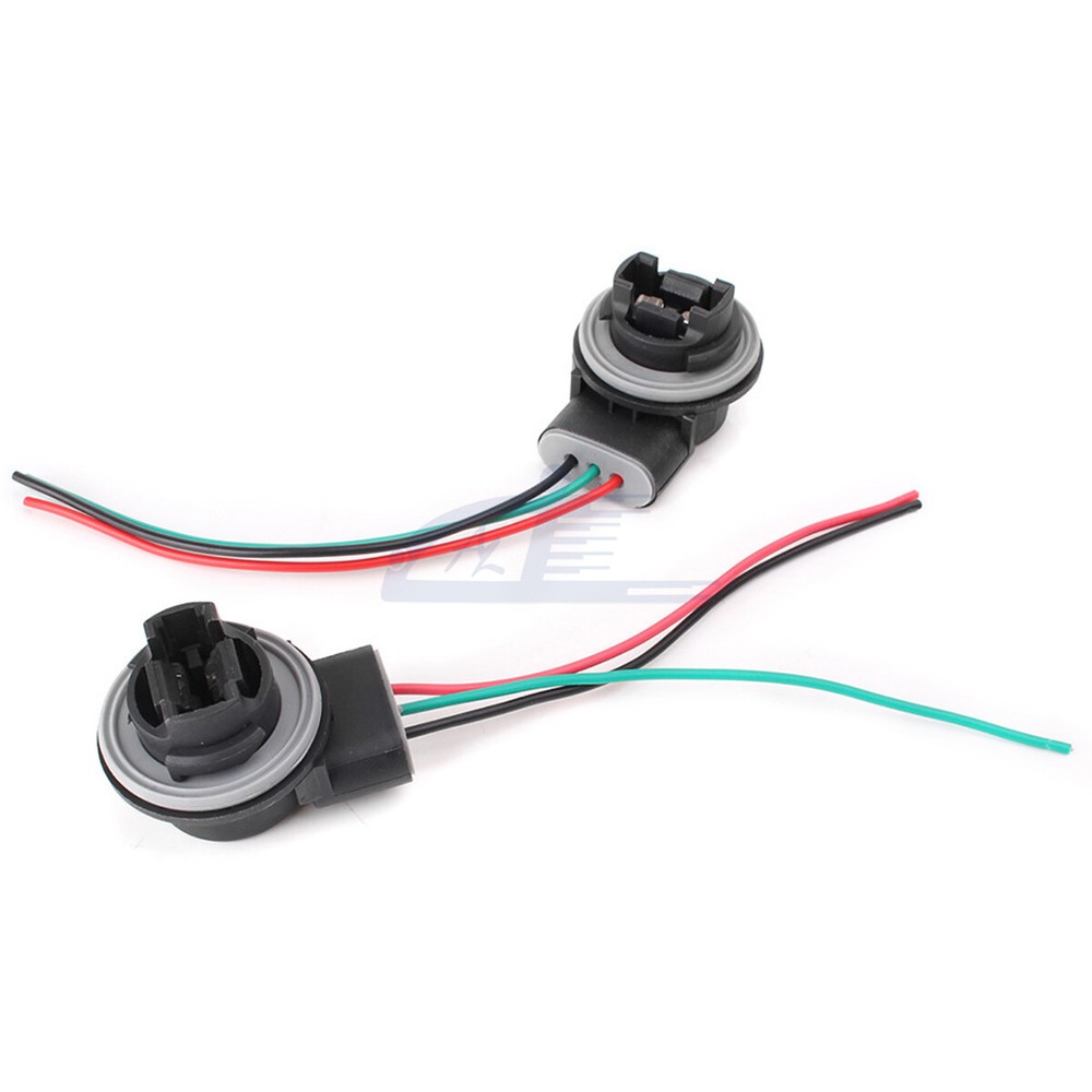 2PCS 3157 Socket Brake Bulb Lamp Turn Signal Harness Light Wire Plug Connector