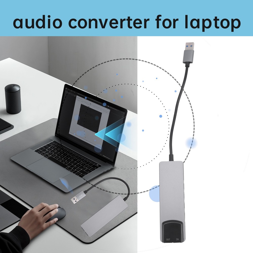 6-In-1 Computer Sound Card 5.1 USB External Sound Card Multi-Function Audio8815