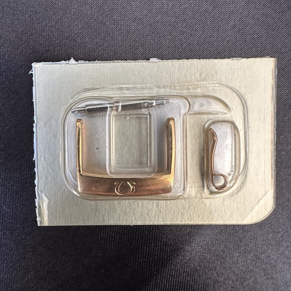 OMEGA - AUTHENTIC YELLOW GOLD TONE BUCKLE for TWO-PIECE STRAP 9451-1604 / 16MM