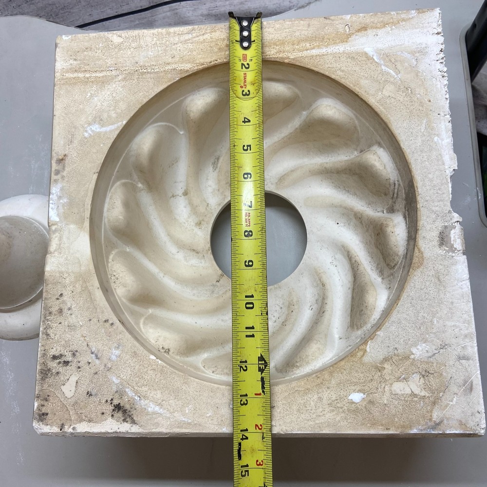 Ceramic Slip Casting Mold Swirl Fluted Design Finial Base