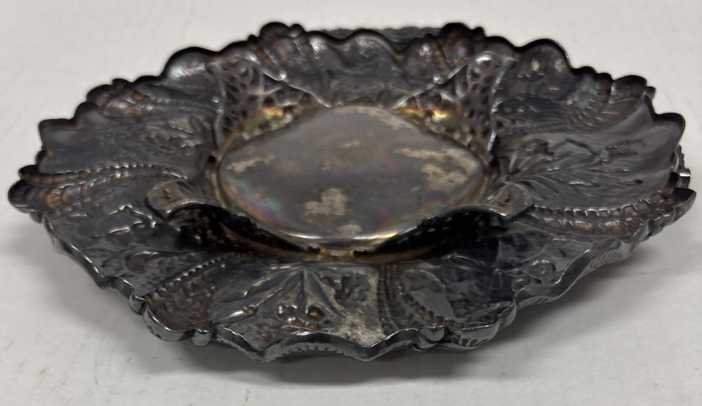 Victorian Silverplate Calling Card or Petit Four Tray