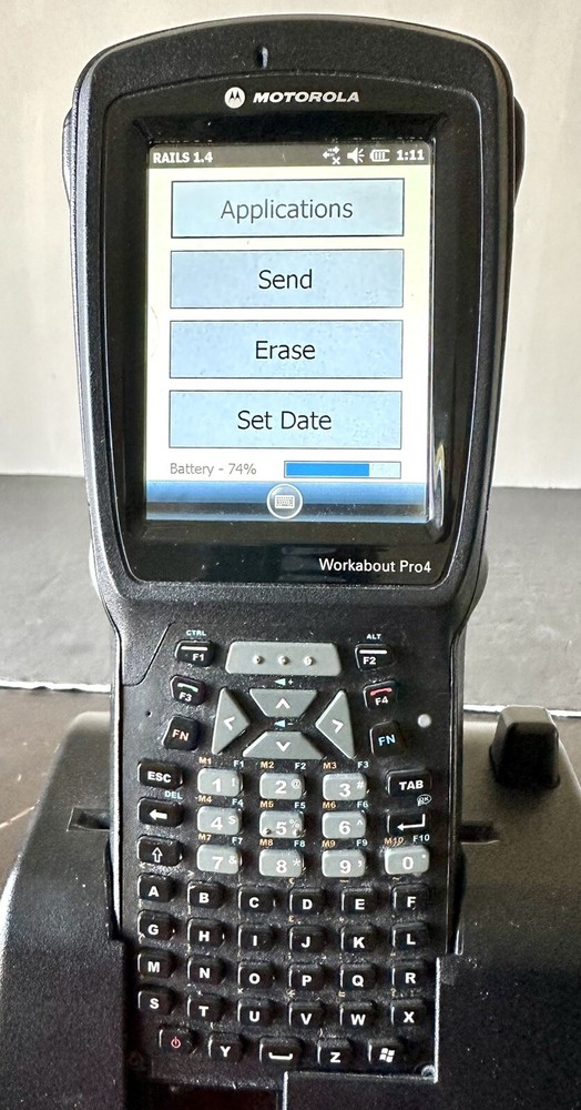 Motorola Workabout Pro4 7528X Barcode Scanner Base Charger Battery Handheld