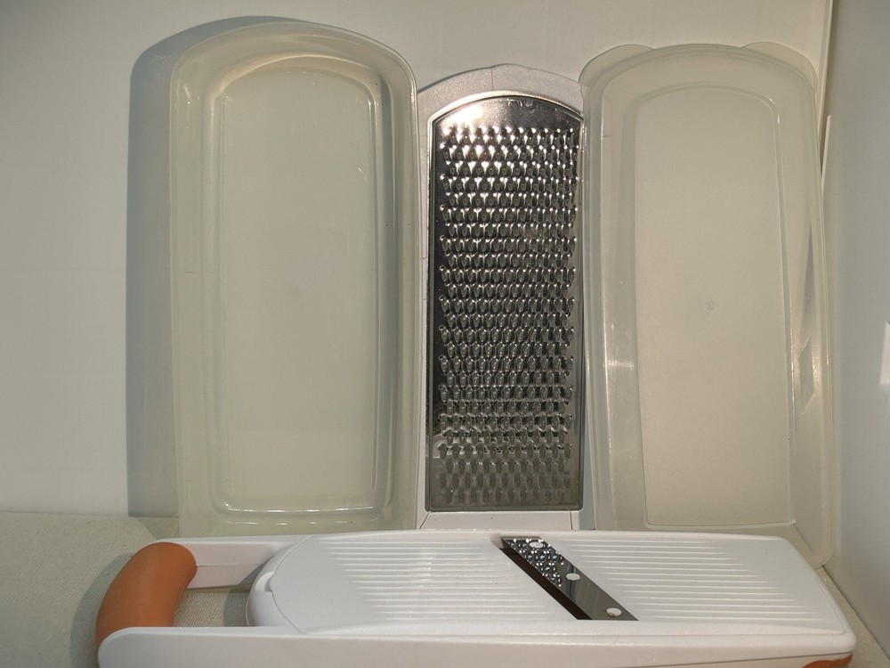 Manual Slicer Grater Blade Fruit Vegetable Cheese Kitchen Storage Container Lid