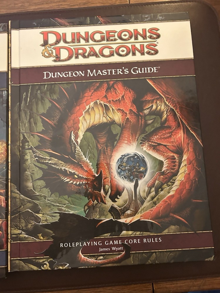 Vintage 2008 Advanced Dungeons & Dragons 4th Edition Core Rulebook Collection