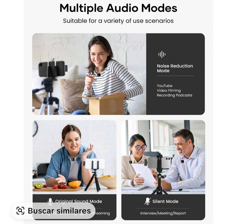 KUKIHO Wireless Lavalier Microphone for iPhone iPad Android With Charging Case A