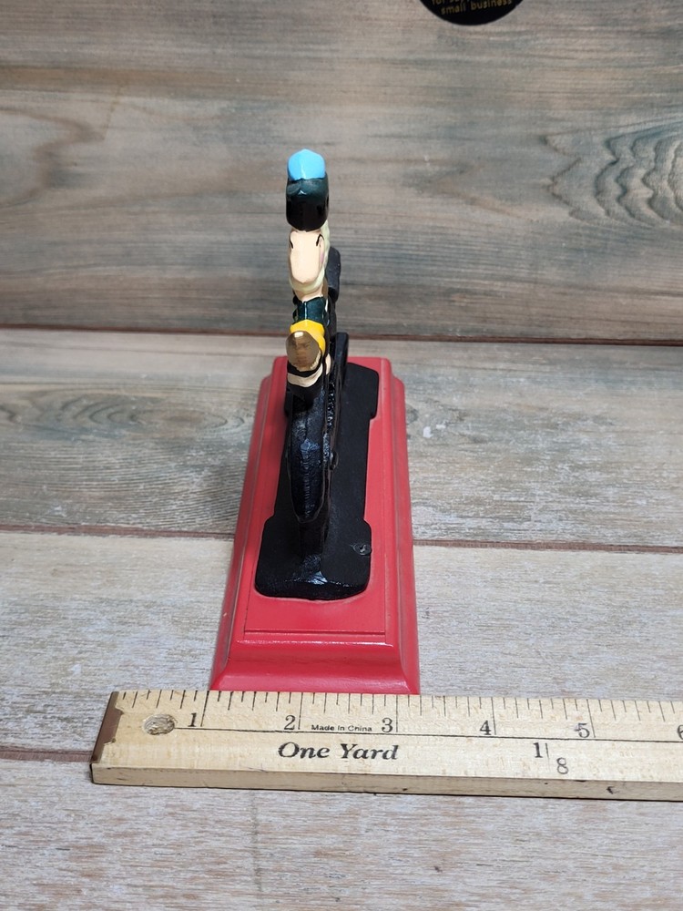 Vintage Cast Iron Nutcracker Christmas On Wood Base