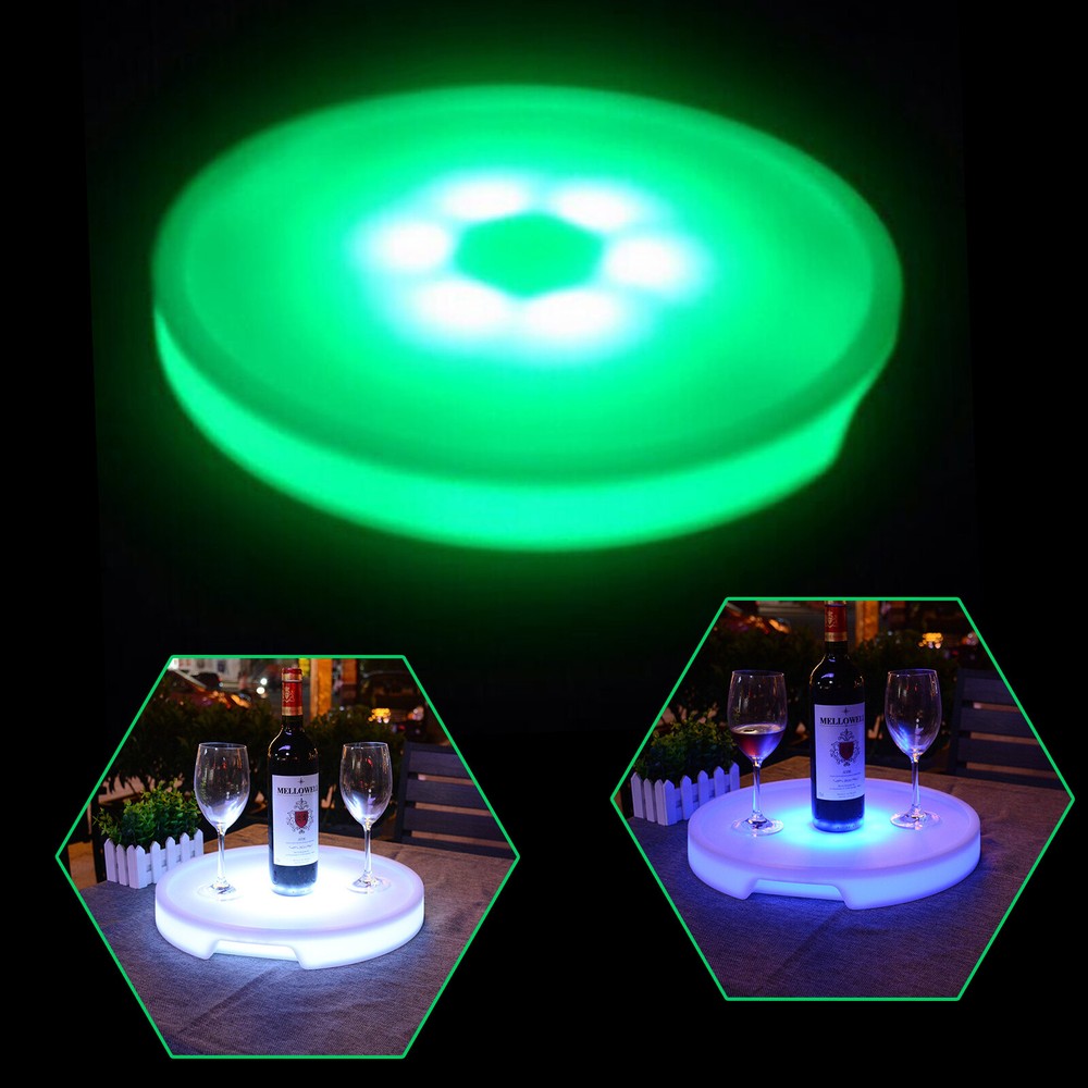 Colorful LED Serving Tray with Remote Control - Waterproof & Rechargeable
