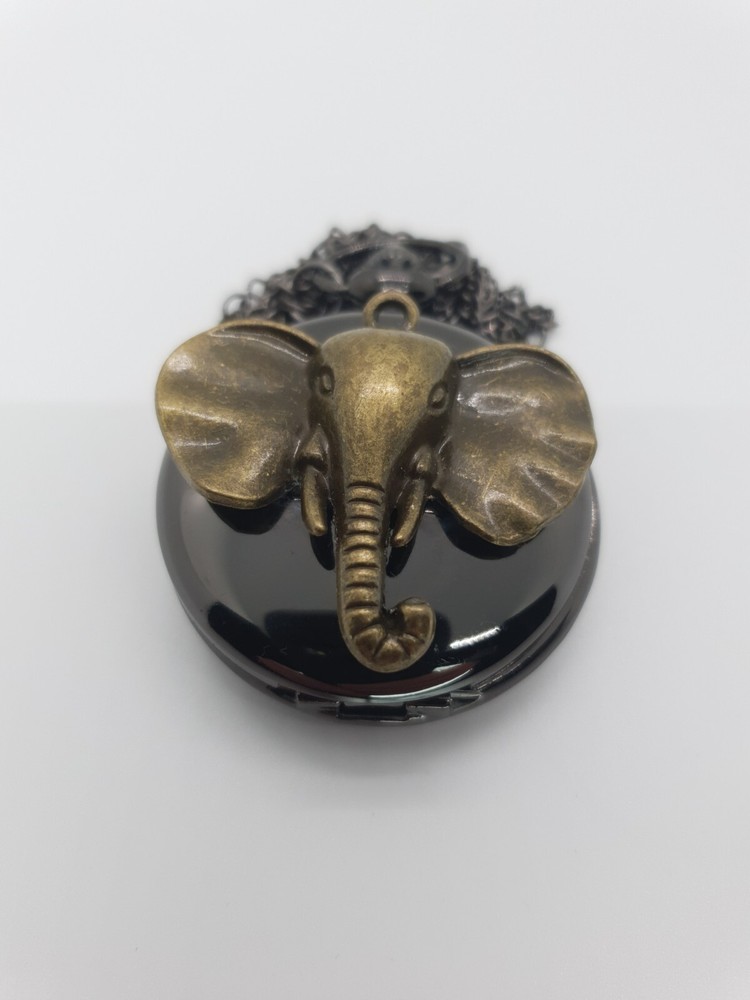 Elephant Head Pocket Watch - New Battery