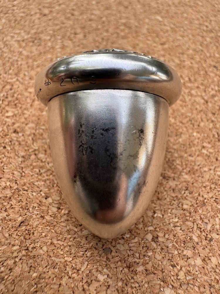 Antique Sterling Silver Acorn Shaped Chatelaine Thimble Holder Pendant