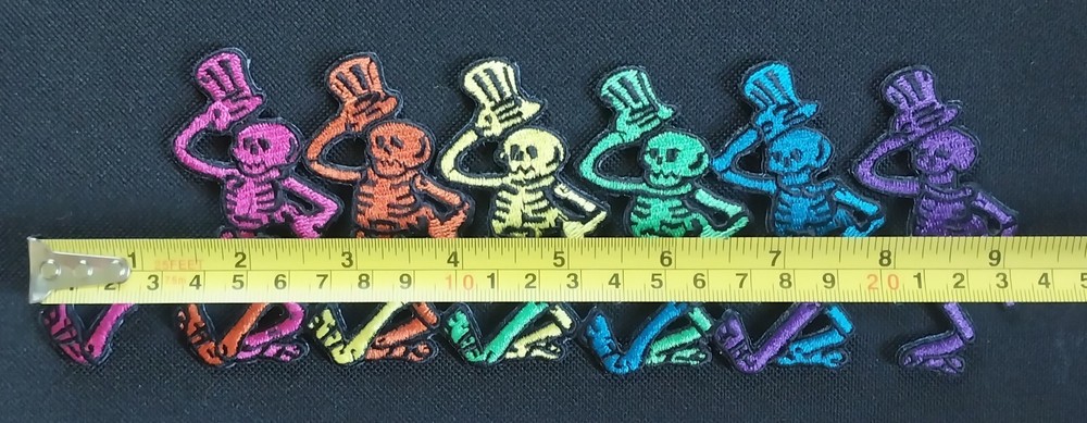 Licensed Grateful Dead Dancing Skeletons Marching Bones Embroidered Back Patch