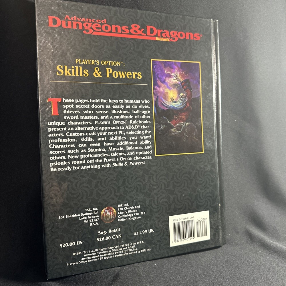 Advanced Dungeons and Dragons Player's Options Skills & Powers Rulebook